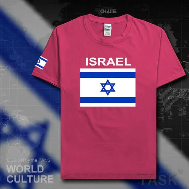 Israel Flag Top. Israeli Men T Shirt Team Cotton Shirts