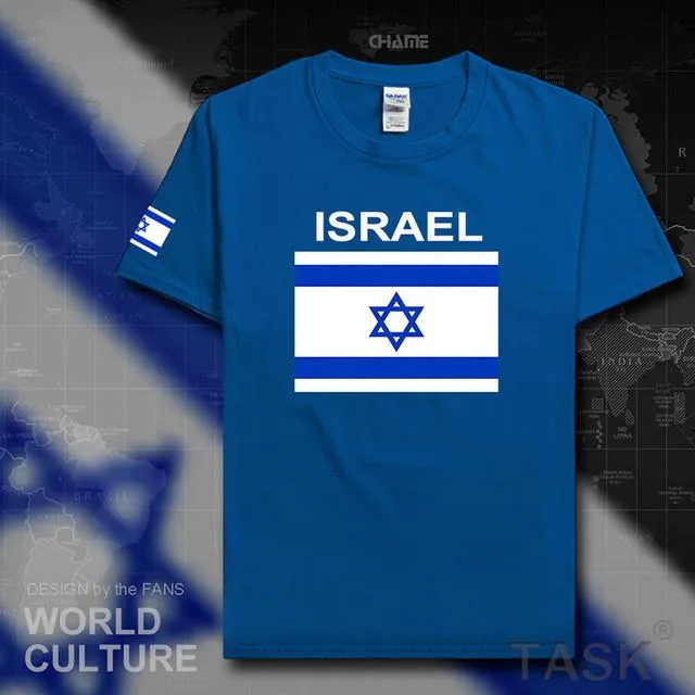 Israel Flag Top. Israeli Men T Shirt Team Cotton Shirts