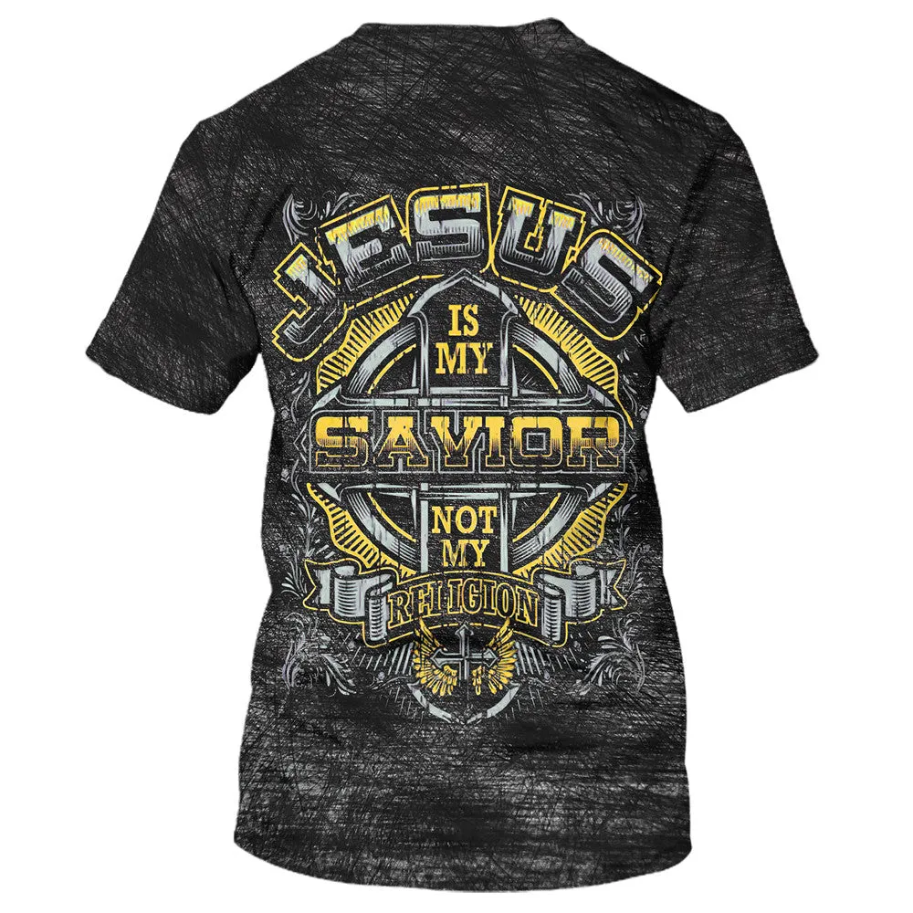 Jesus Is My Savior Not My Religion Cross 3d All Over Print Shirt - Christian 3d Shirts For Men Women