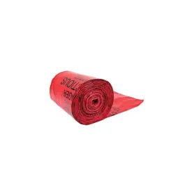 Justrite 5901 Biohazard Waste Can Liner Bags, Red, Roll of 100