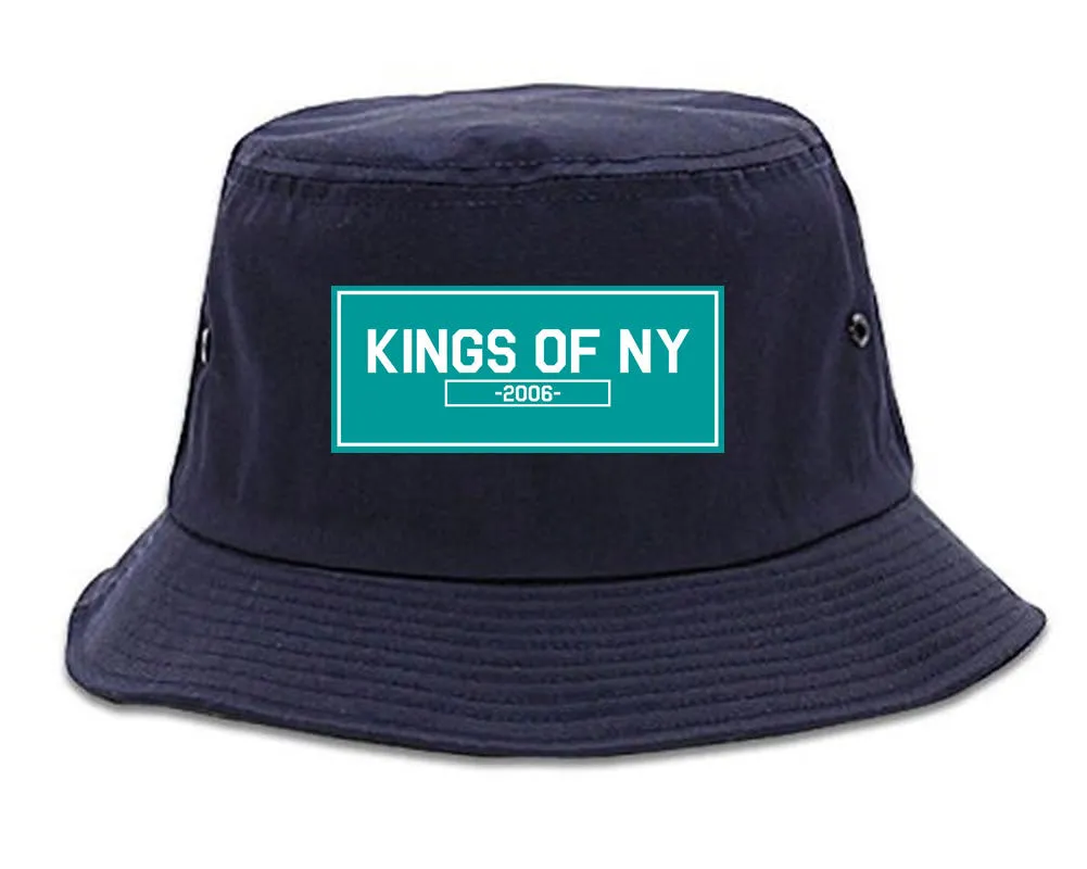 Kings Of NY 2006 FALL15 Blue Logo Bucket Hat