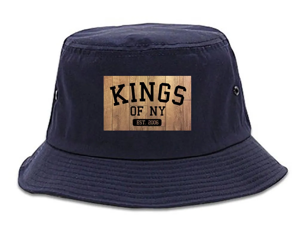 Kings Of NY Hardwood Basketball Logo Bucket Hat