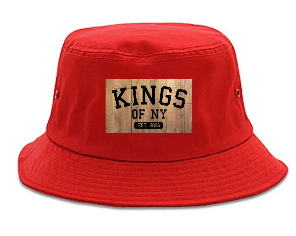 Kings Of NY Hardwood Basketball Logo Bucket Hat