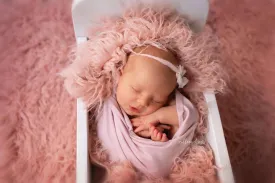 Mauve Pink Fabric Stretch Knit Newborn Baby Wrap