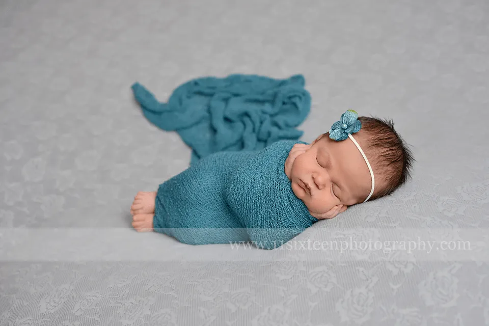 Medium Teal Stretch Knit Wrap