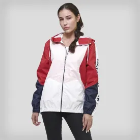 Members Only Women's Color Block Poly Taslon Zip Front Jacket