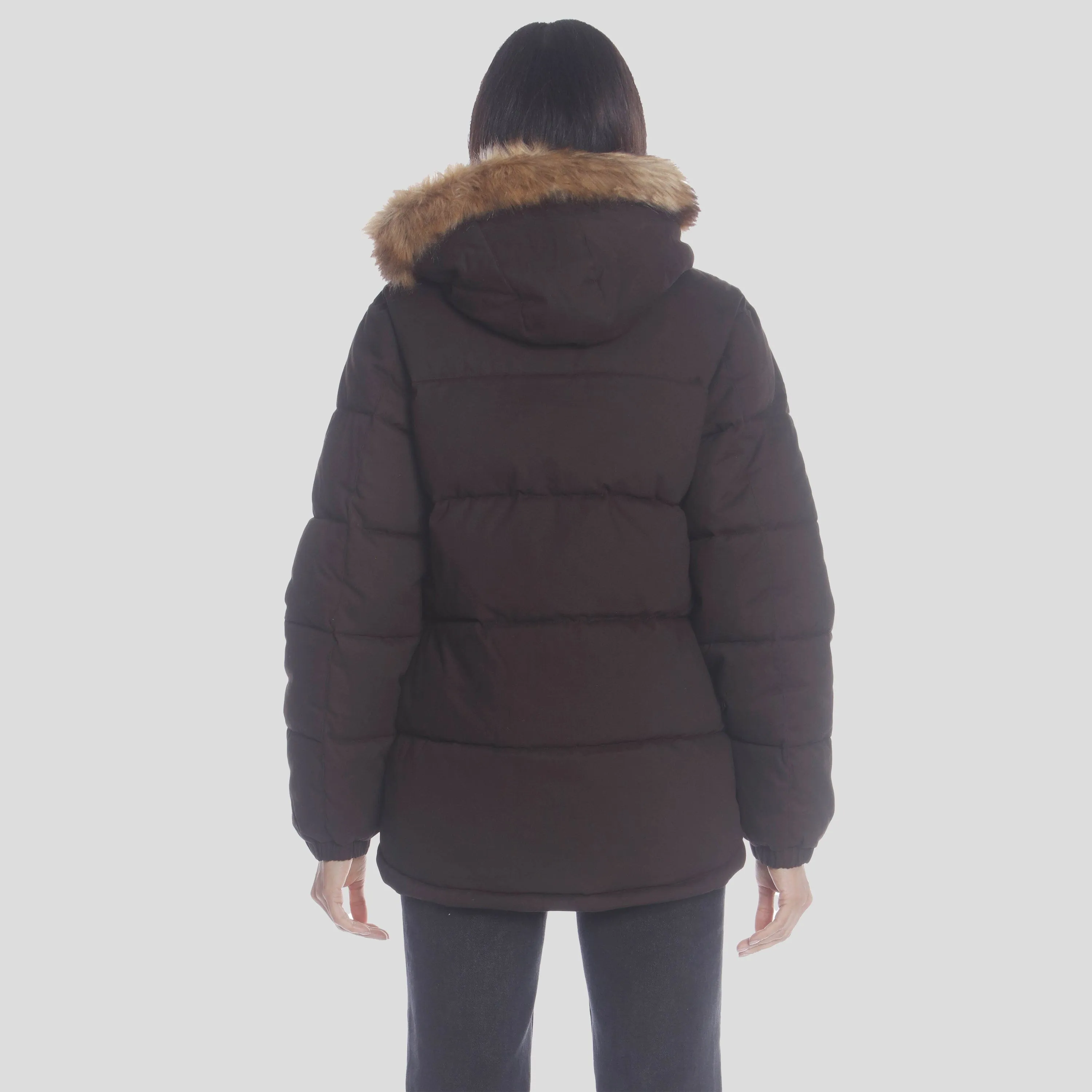 Members Only Women's Cotton Puffer Oversized Jacket