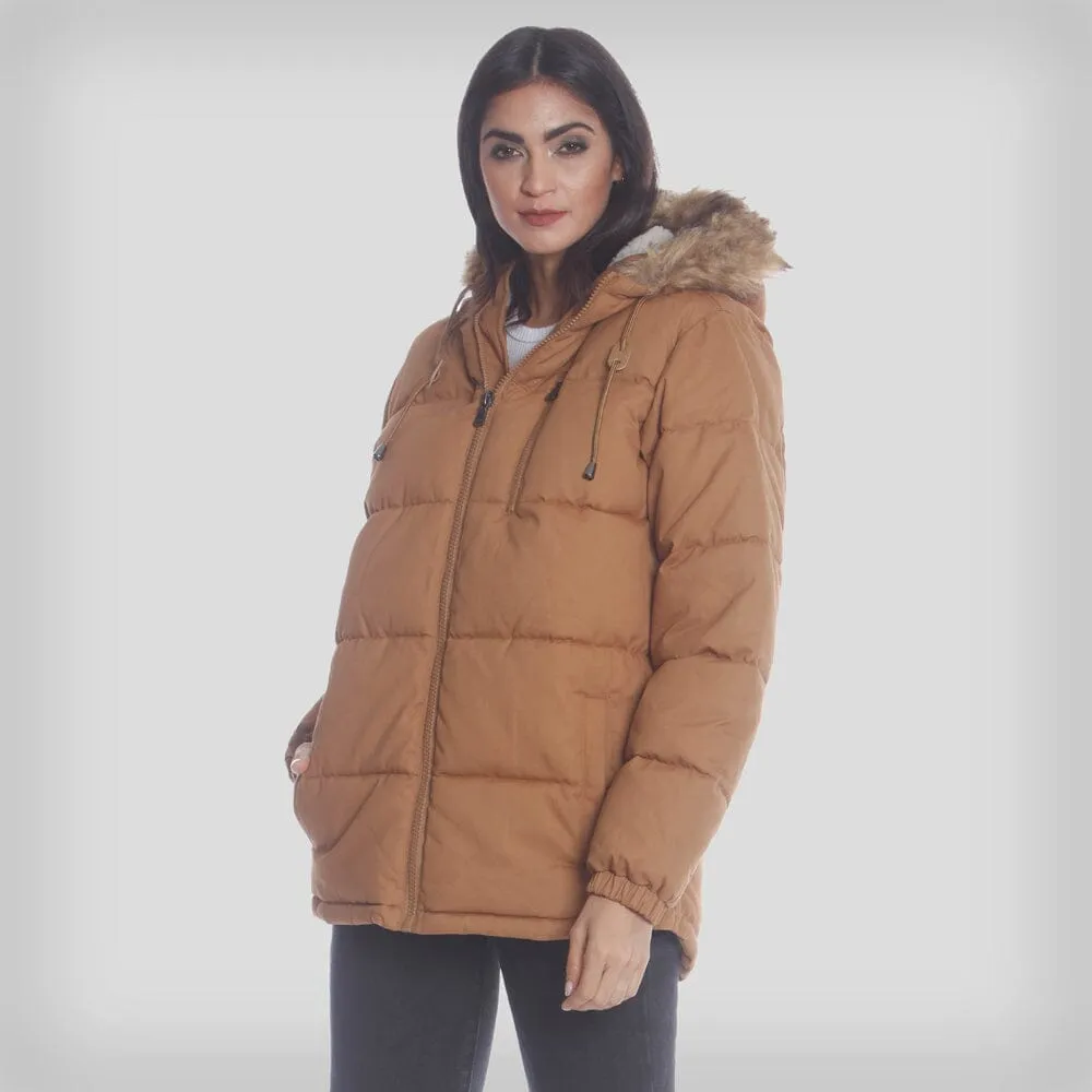 Members Only Women's Cotton Puffer Oversized Jacket