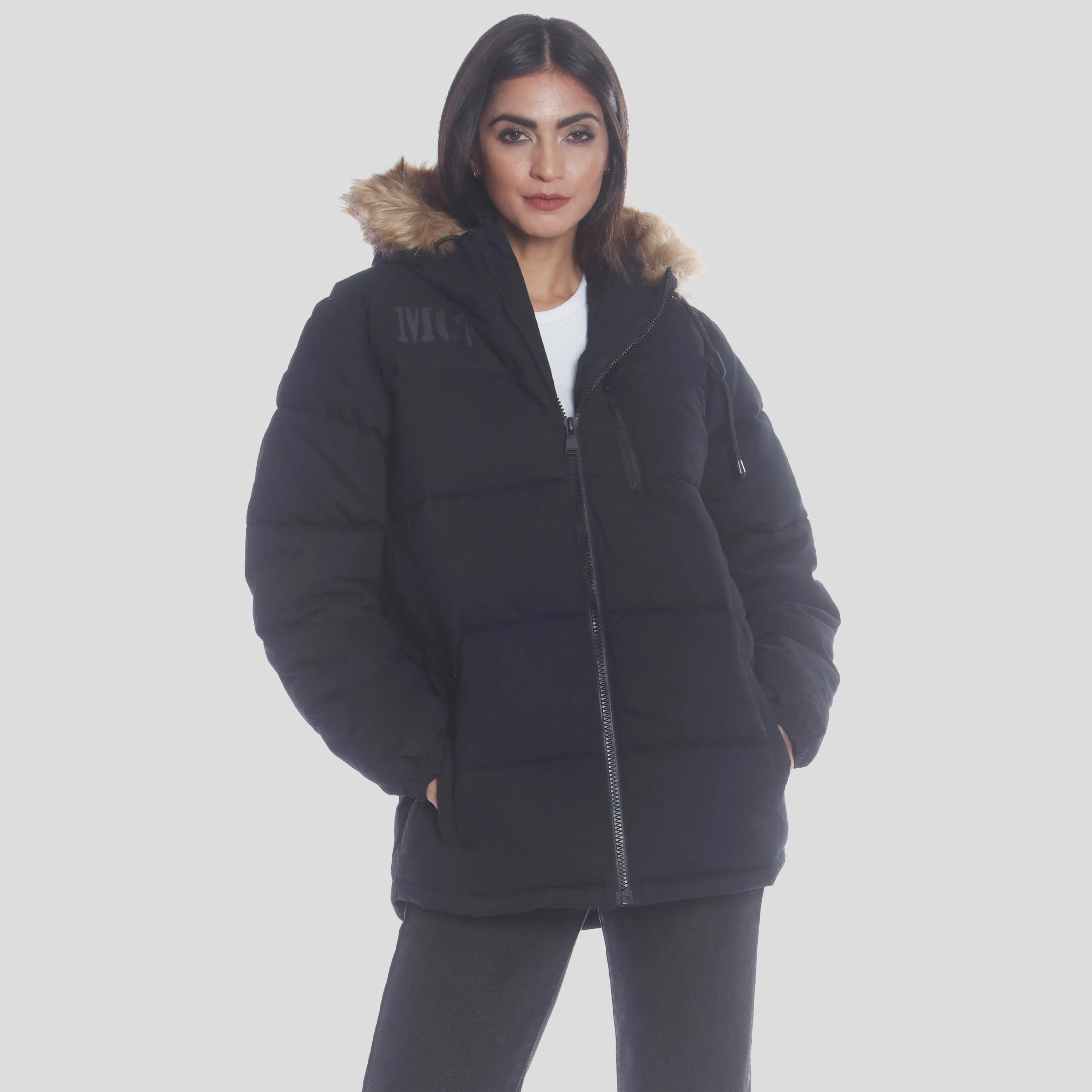 Members Only Women's Cotton Puffer Oversized Jacket