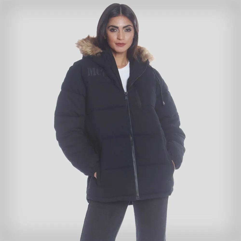 Members Only Women's Cotton Puffer Oversized Jacket