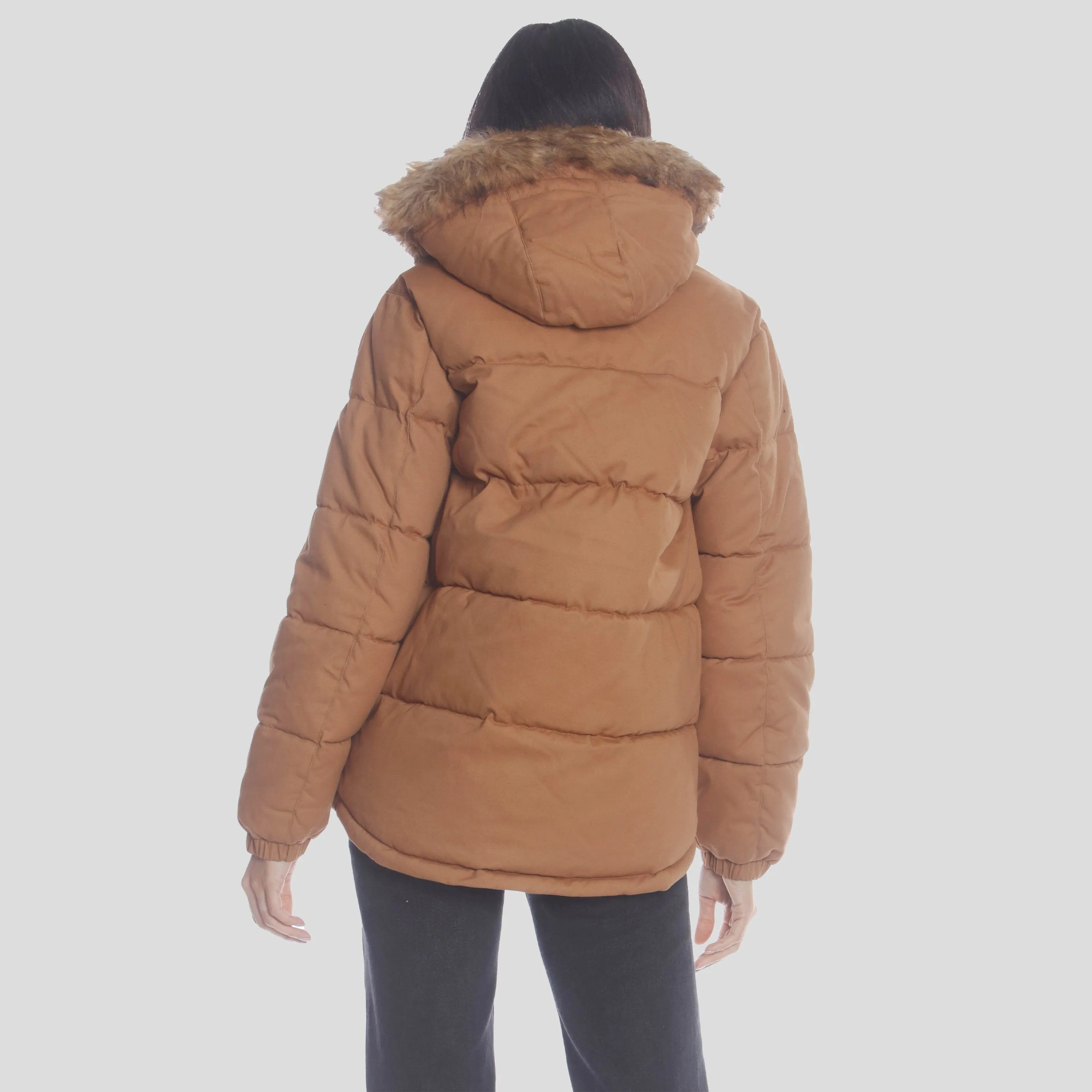 Members Only Women's Cotton Puffer Oversized Jacket