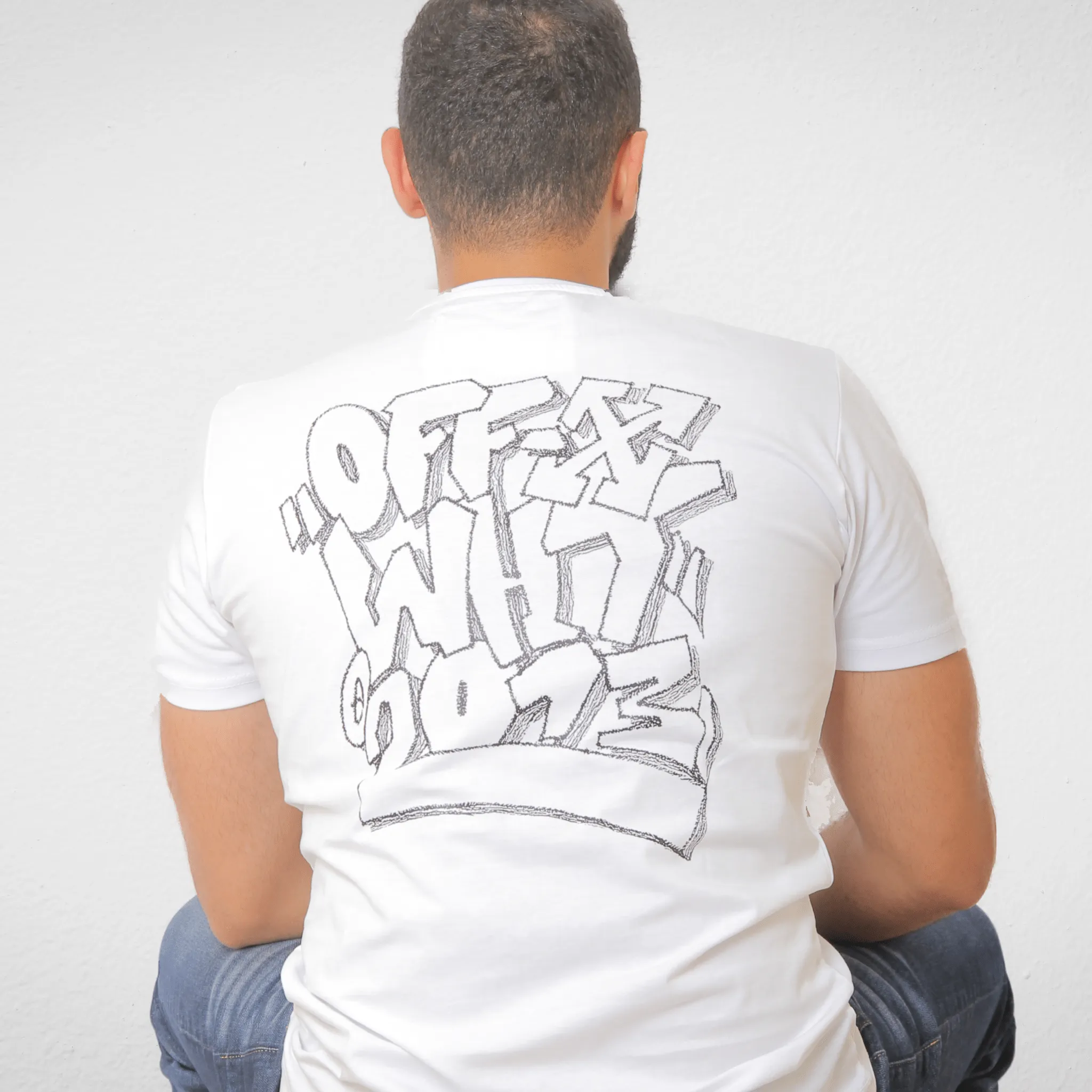 Men Tshirt - White (pic off x on the back)