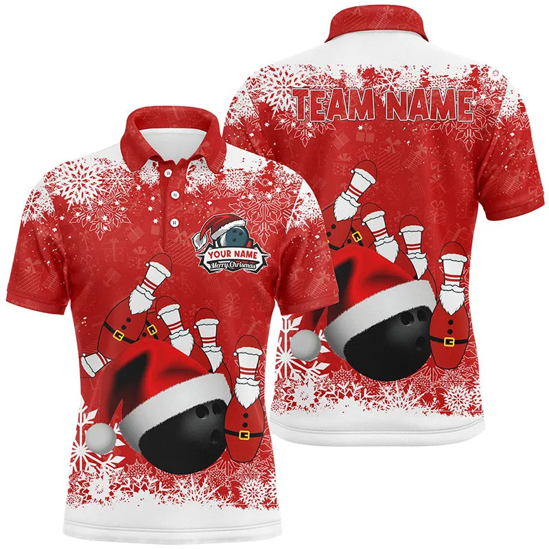 Mens polo bowling shirts Custom Christmas snowflake bowling ball Bowling Team league Jersey