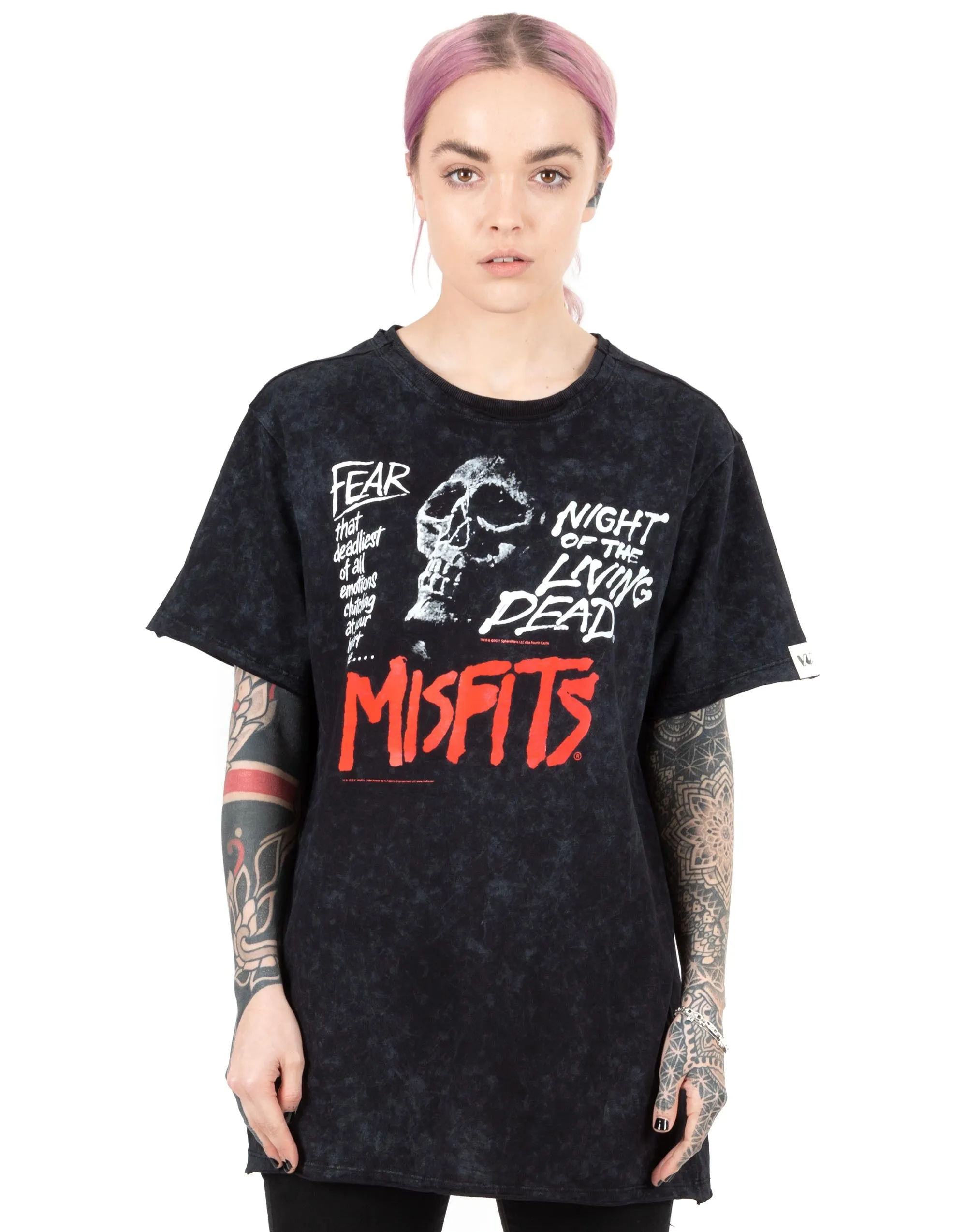 Misfits Fear Skull Unisex Adults T-Shirt