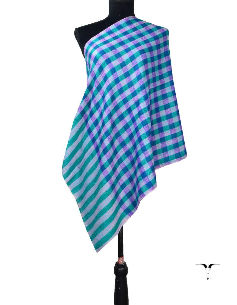 Multicoloured Pashmina Check Pattern Wrap 5623