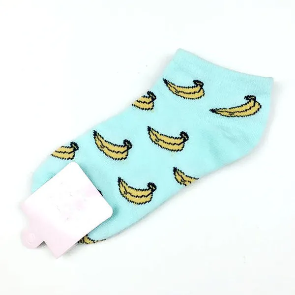 New Cute 11  fruit color love candy color cotton sock summer style women's socks women's thin sock slippers ws85 1pair=2pcs