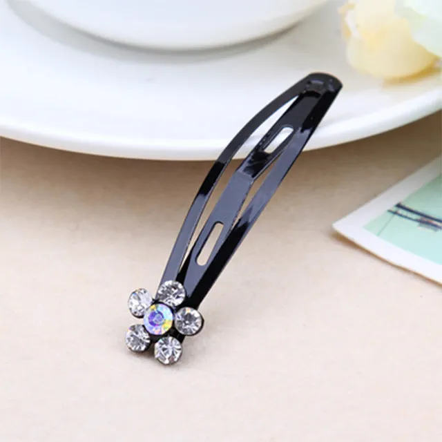 New Fashion Beauty Plum Crystal Black Hair Clip Elegance Barrettes Headbands For Women Hair Pins Girls Hairgrip Hair Accessories