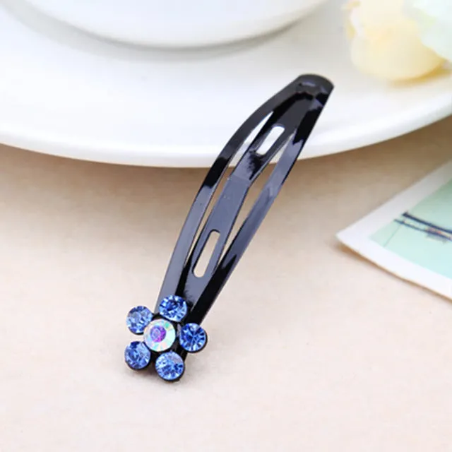 New Fashion Beauty Plum Crystal Black Hair Clip Elegance Barrettes Headbands For Women Hair Pins Girls Hairgrip Hair Accessories