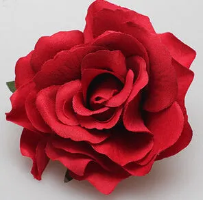 New Flocking Cloth Red Rose Flower Hair Clip Hairpin DIY Headdress Hair Accessories For Bridal Wedding 11colors Free Shipping