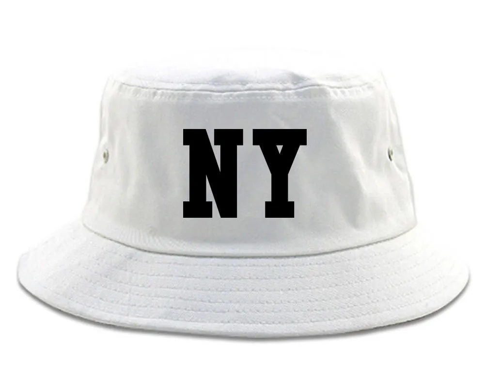 NY Bandana Print New York Black Flag Bucket Hat