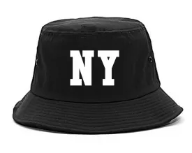 NY Bandana Print New York Black Flag Bucket Hat