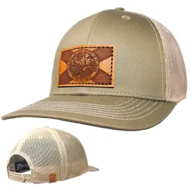 OE - Performance Trucker Hat - Florida Flag Leather Patch