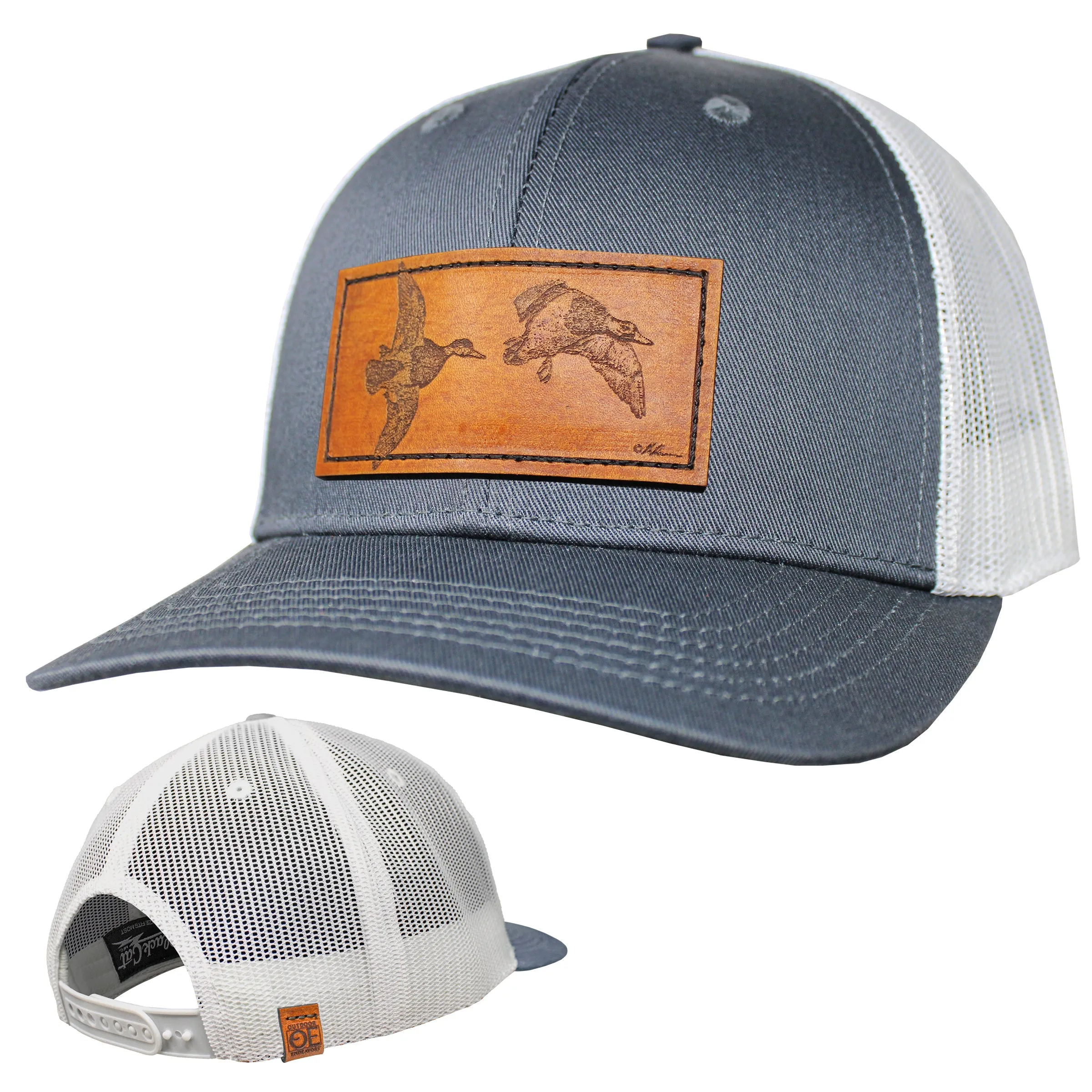 OE - Performance Trucker Hat - Mallards Leather Patch