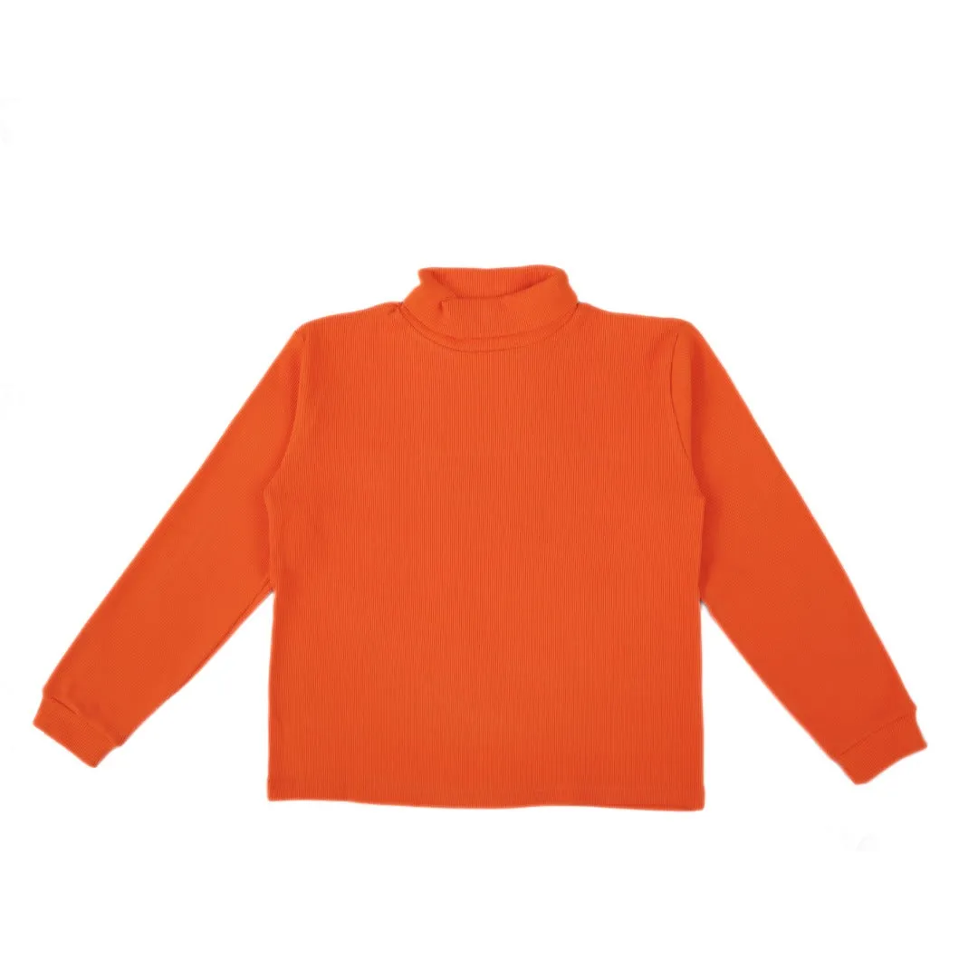 Orange basic high neck