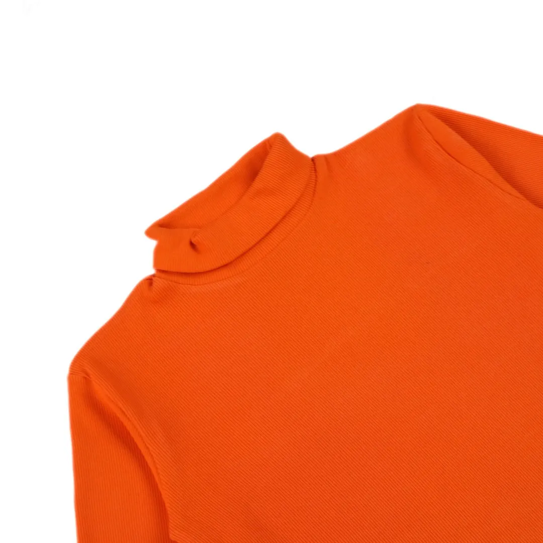 Orange basic high neck