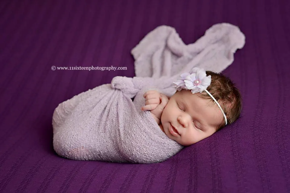 Orchid Stretch Knit Newborn Baby Wrap