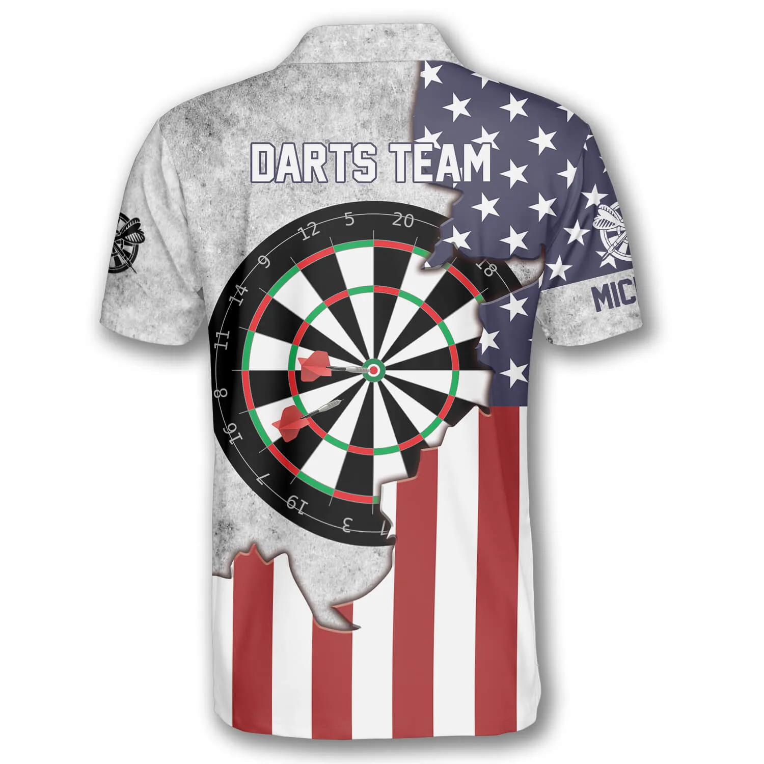 Personalized Dart Board USA Flag 3D Custom Darts Shirts, Flag Vintage Dart Gift