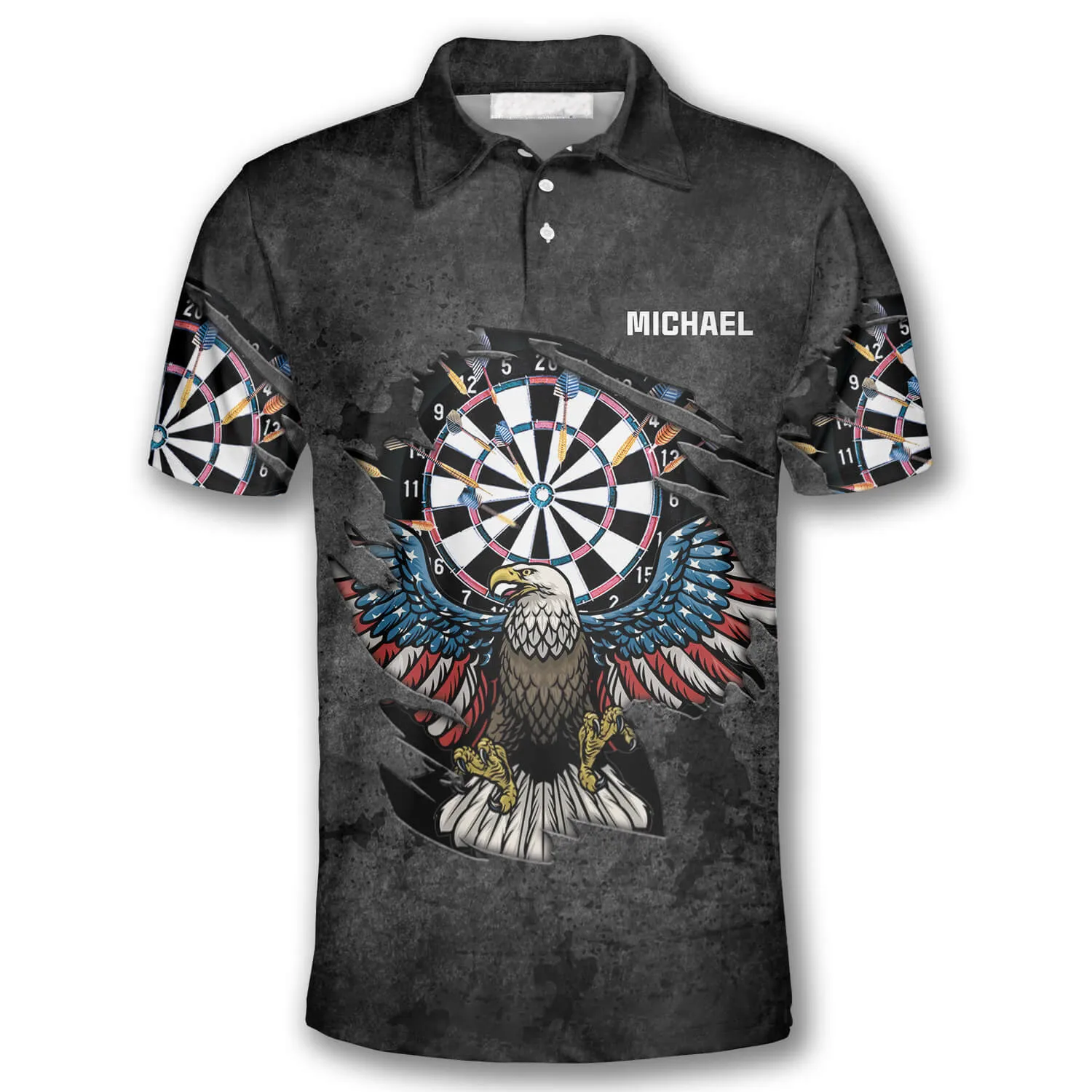 Personalized Eagle Grunt Style Custom Darts Shirts for Men, Dart 3D Shirt