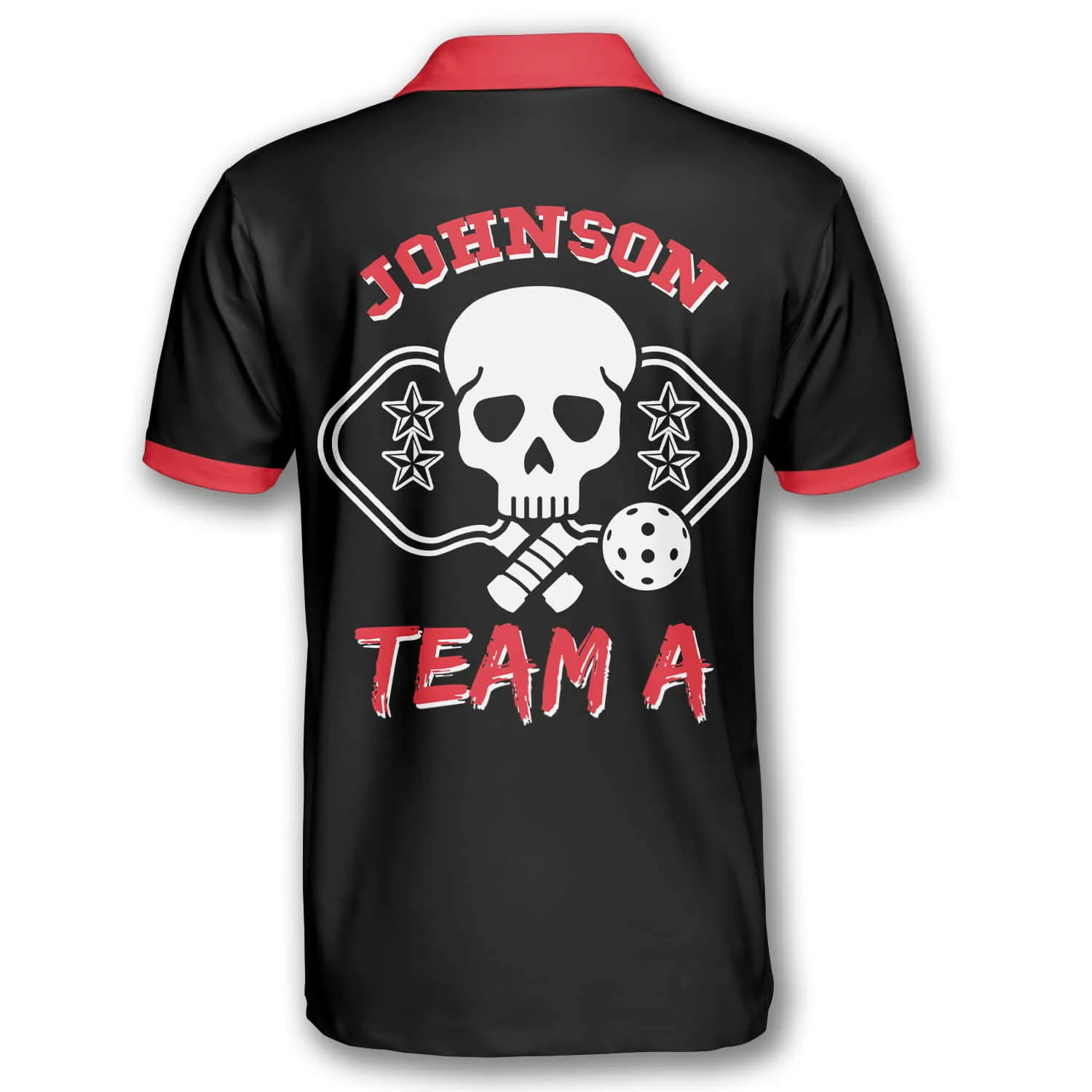 Personalized Skull Argyle Pattern Custom Pickleball Polo Shirts for Men