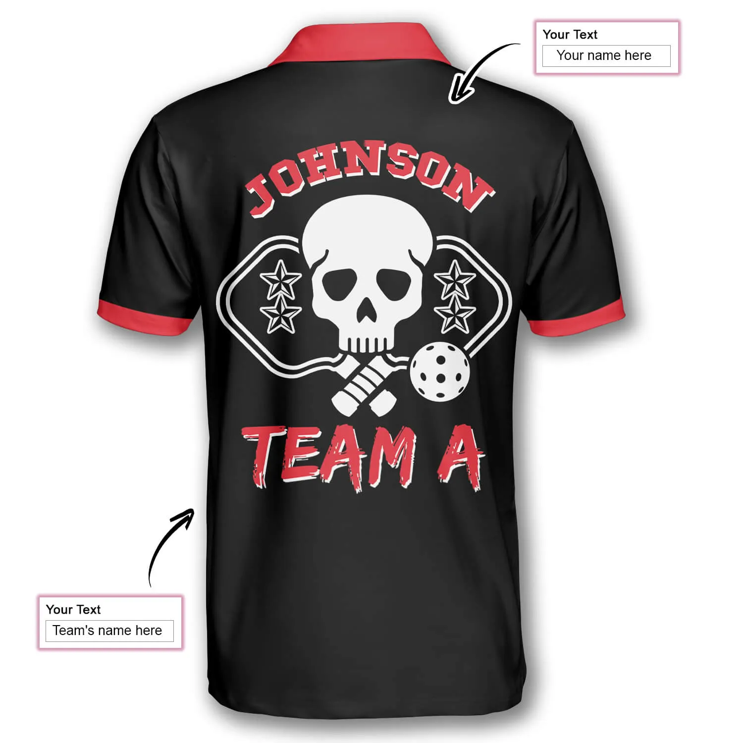 Personalized Skull Argyle Pattern Custom Pickleball Polo Shirts for Men