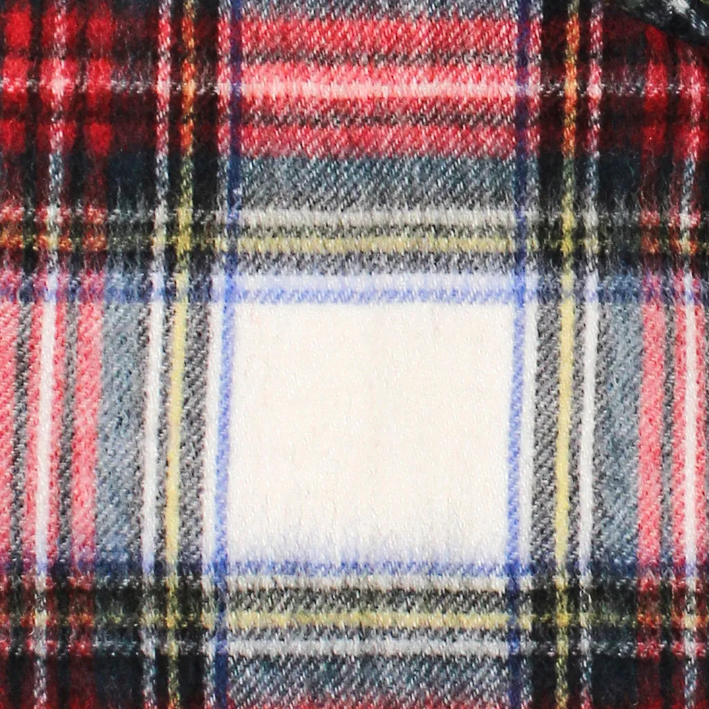 Pure Wool Tartan Check Scarf