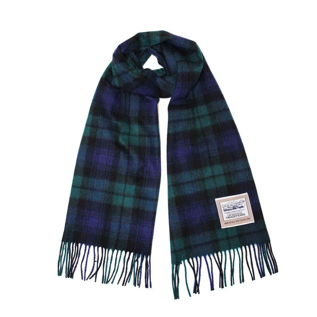 Pure Wool Tartan Check Scarf