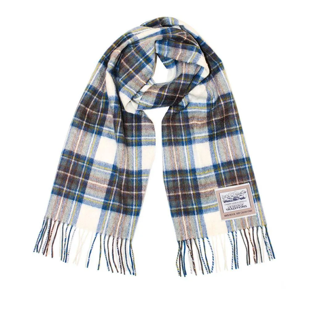 Pure Wool Tartan Check Scarf