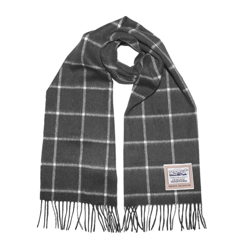 Pure Wool Tartan Check Scarf