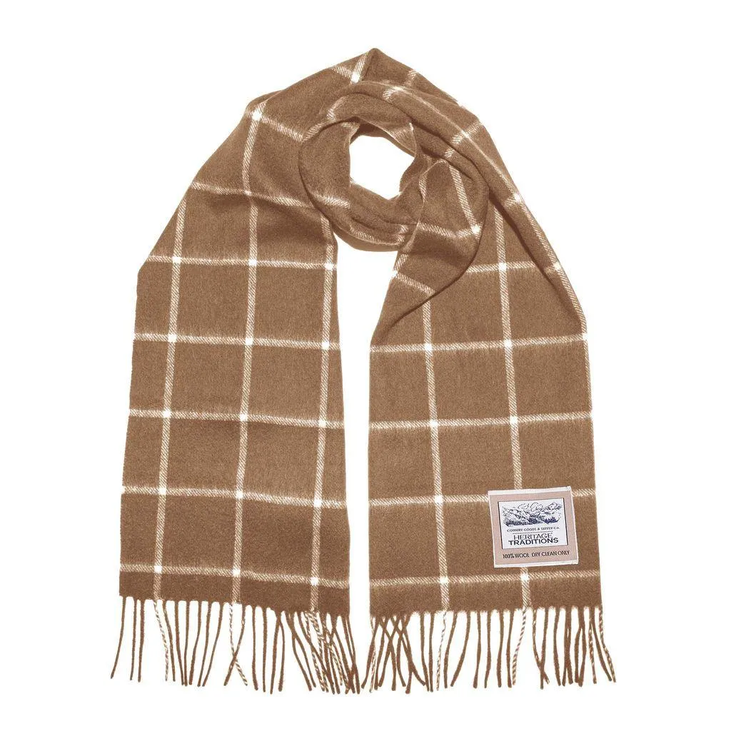 Pure Wool Tartan Check Scarf