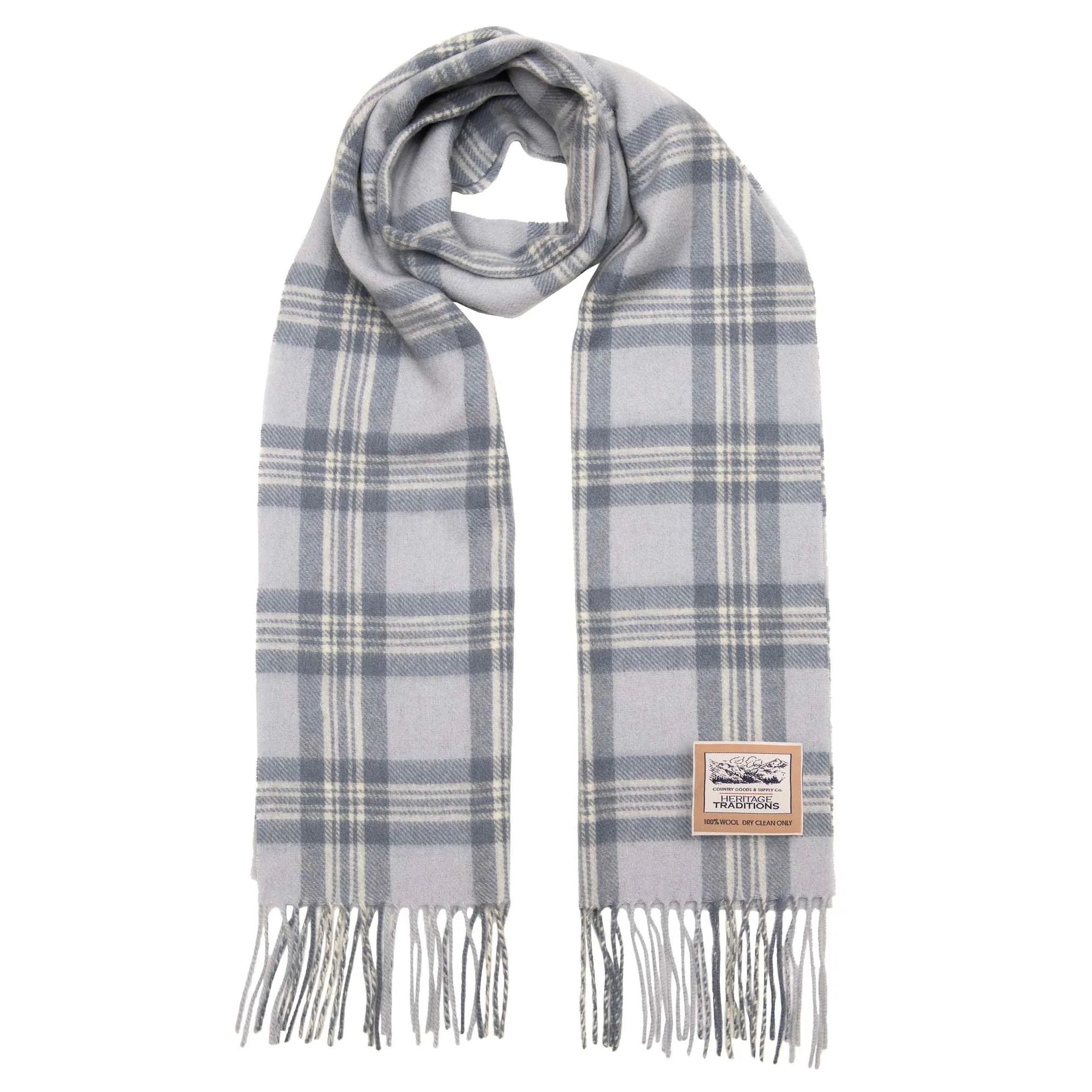 Pure Wool Tartan Check Scarf