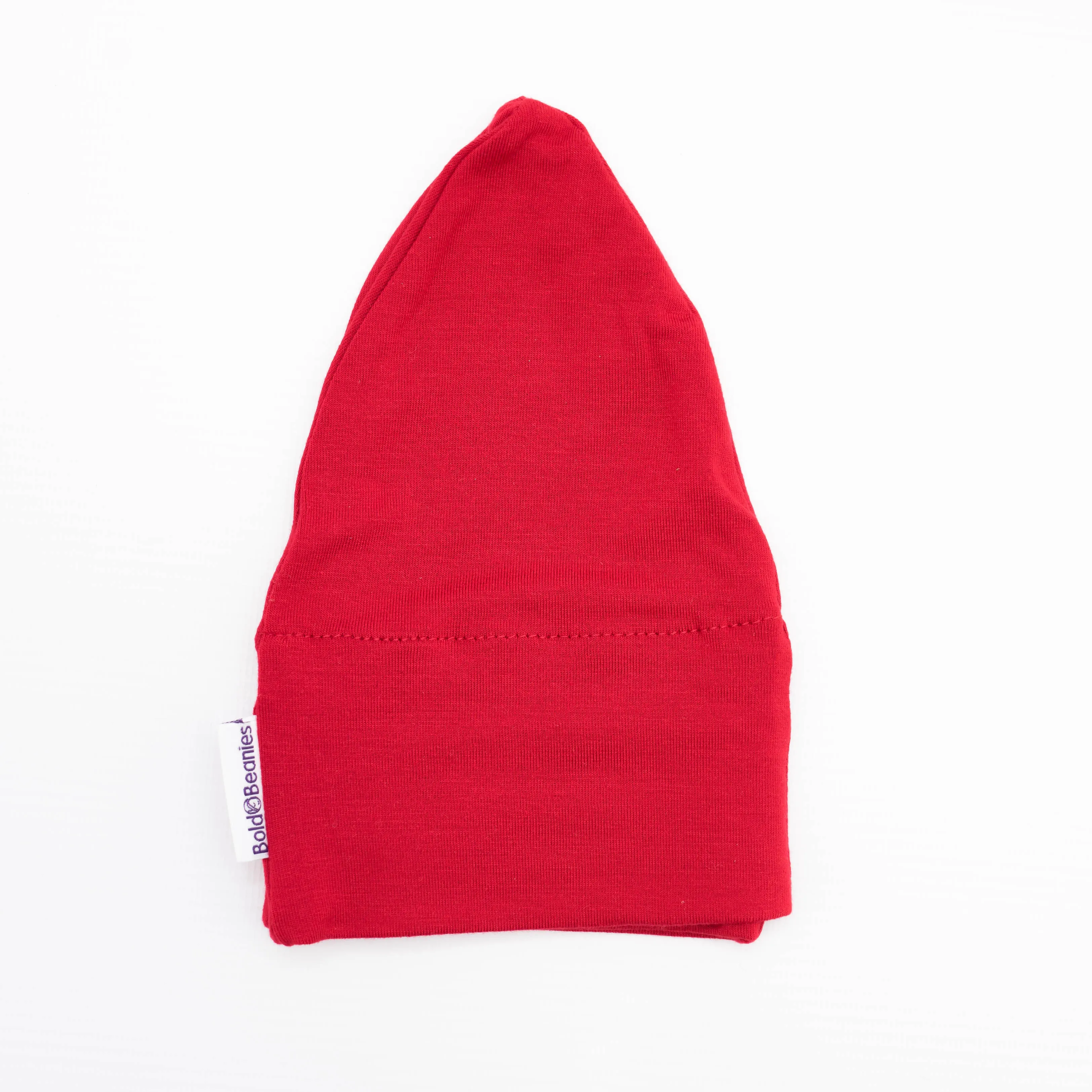 Red Plain Bold Beanies Hair Loss Hat