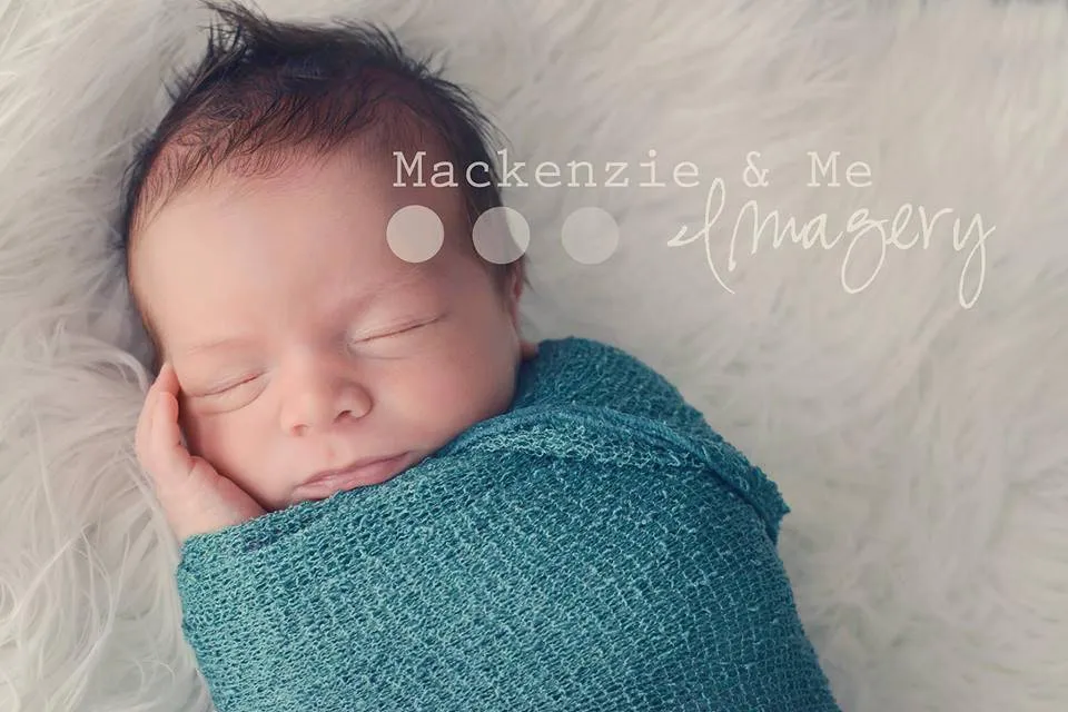 Sea Teal Stretch Knit Wrap Newborn Photography