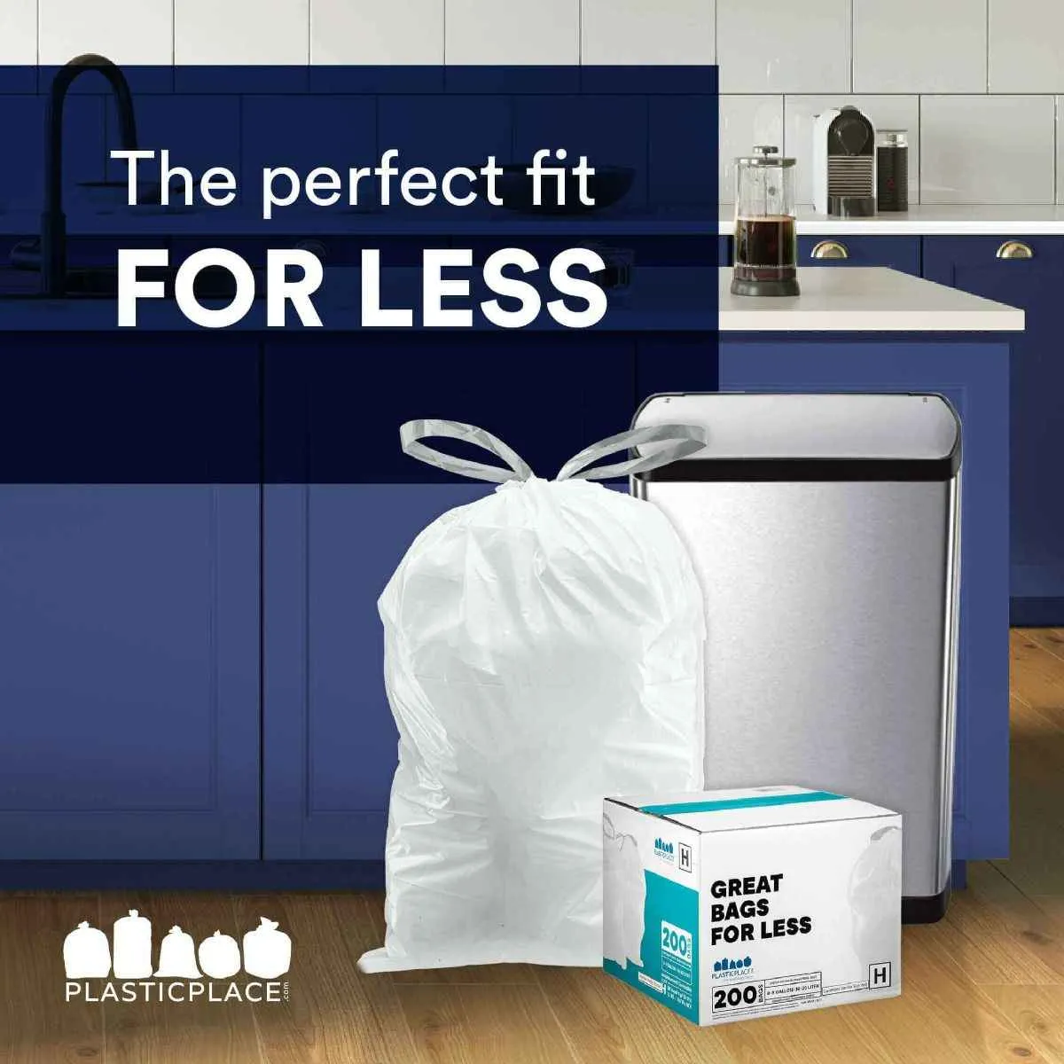 Simplehuman®* Compatible Trash Bags - Code C - 2.6-3.2 Gallon - 200/Case