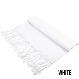 Solid White Pashmina Scarves