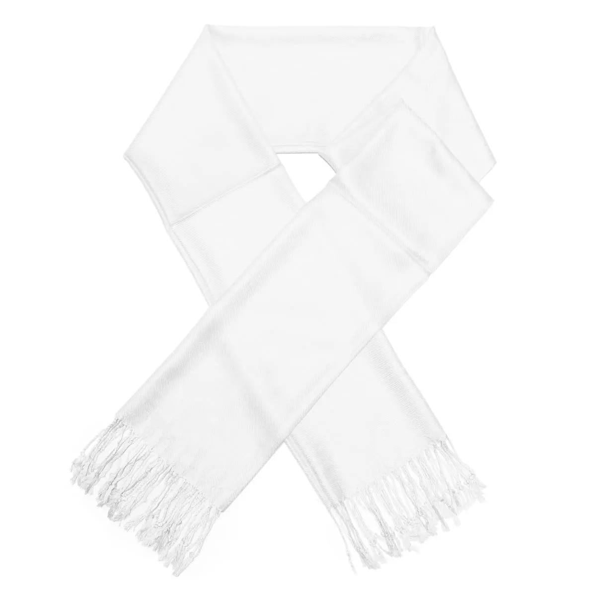 Solid White Pashmina Scarves