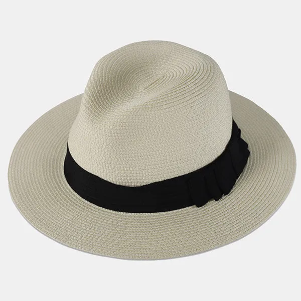 Straw Fedora Hat for Women and Men F019