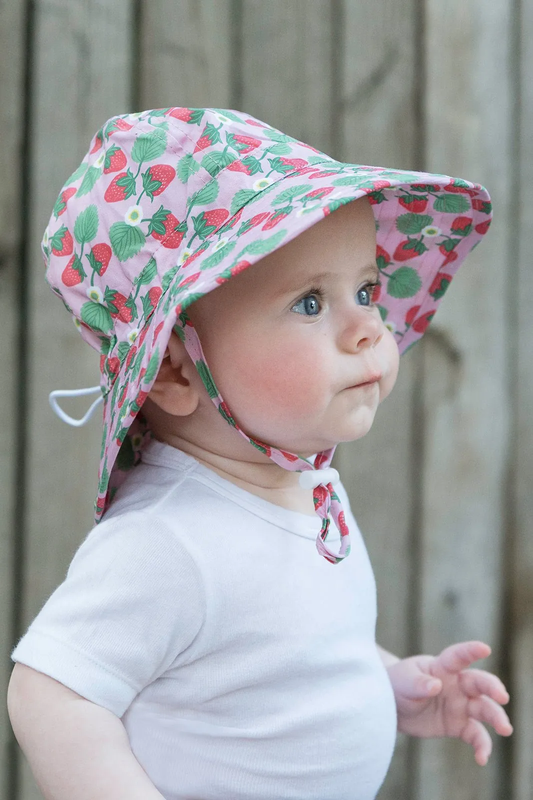 Strawberry Wide Brim Infant Sunhat