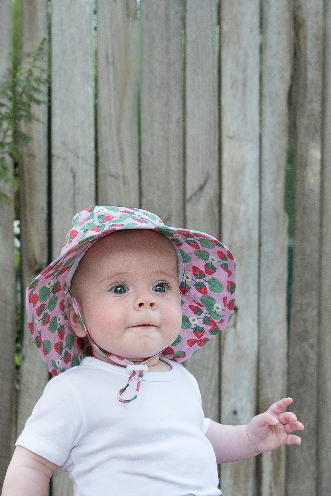 Strawberry Wide Brim Infant Sunhat