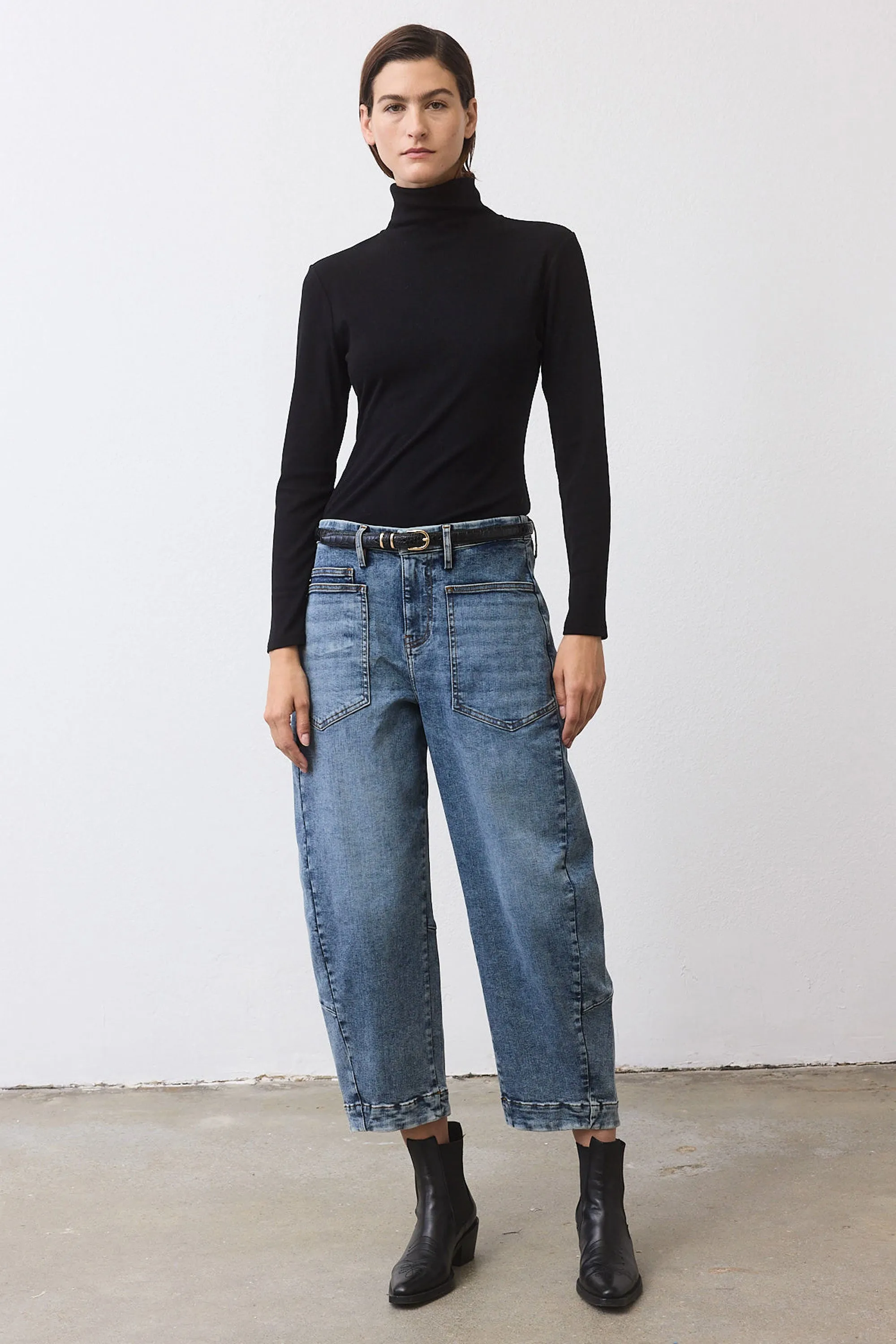 The Petite Slouchy Denim Pants