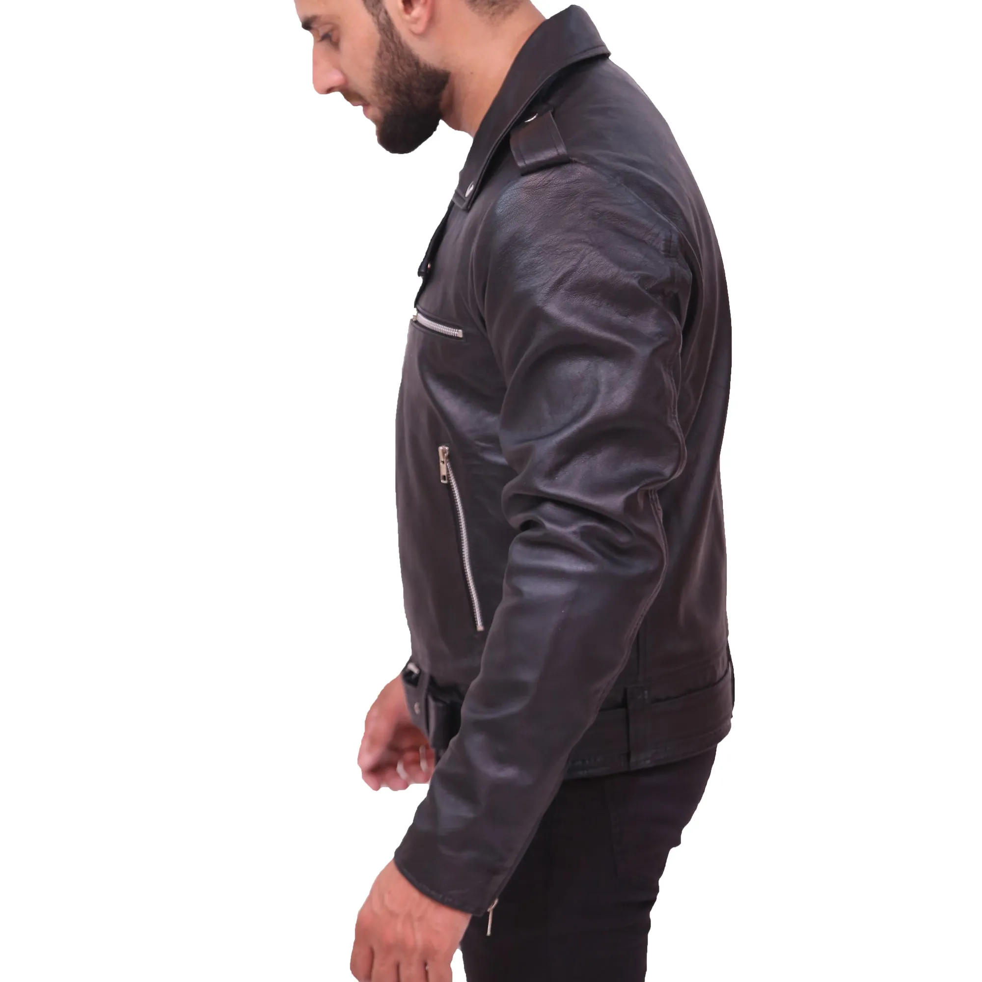 The Walking Dead Negan Jeffrey Black Biker Leather Jacket